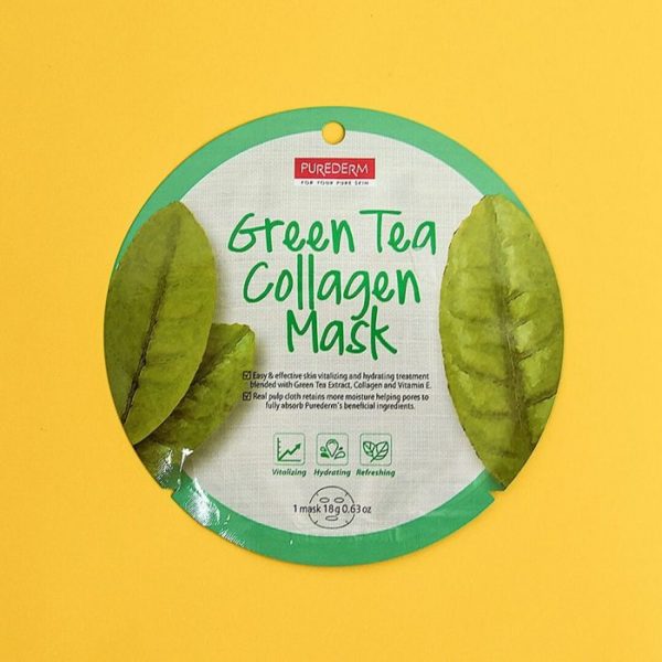 ماسک کلاژن چایی سبز purederm green tea collagen mask: