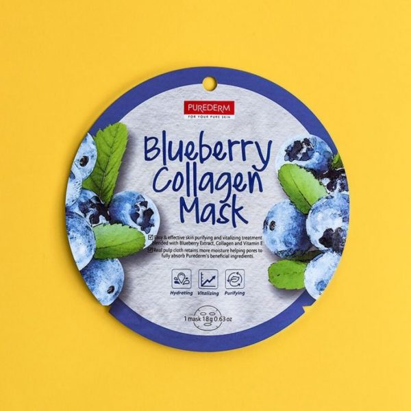 purederm blueberry collagen mask