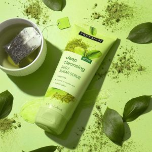 ماسک اسکراب پاک کننده عمیق بدن حاوی شکر و چای سبز فریمن بیوتی Freeman Beauty Deep Cleansing Body Sugar Scrub Green Tea175 ml
