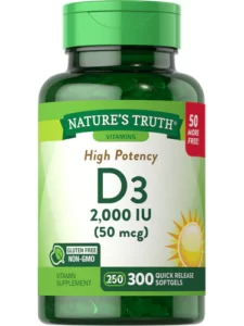 VITAMIN D3 NATURE'S TRUTH کپسول ویتامین د 3 نیچرز تروث 300 عددی